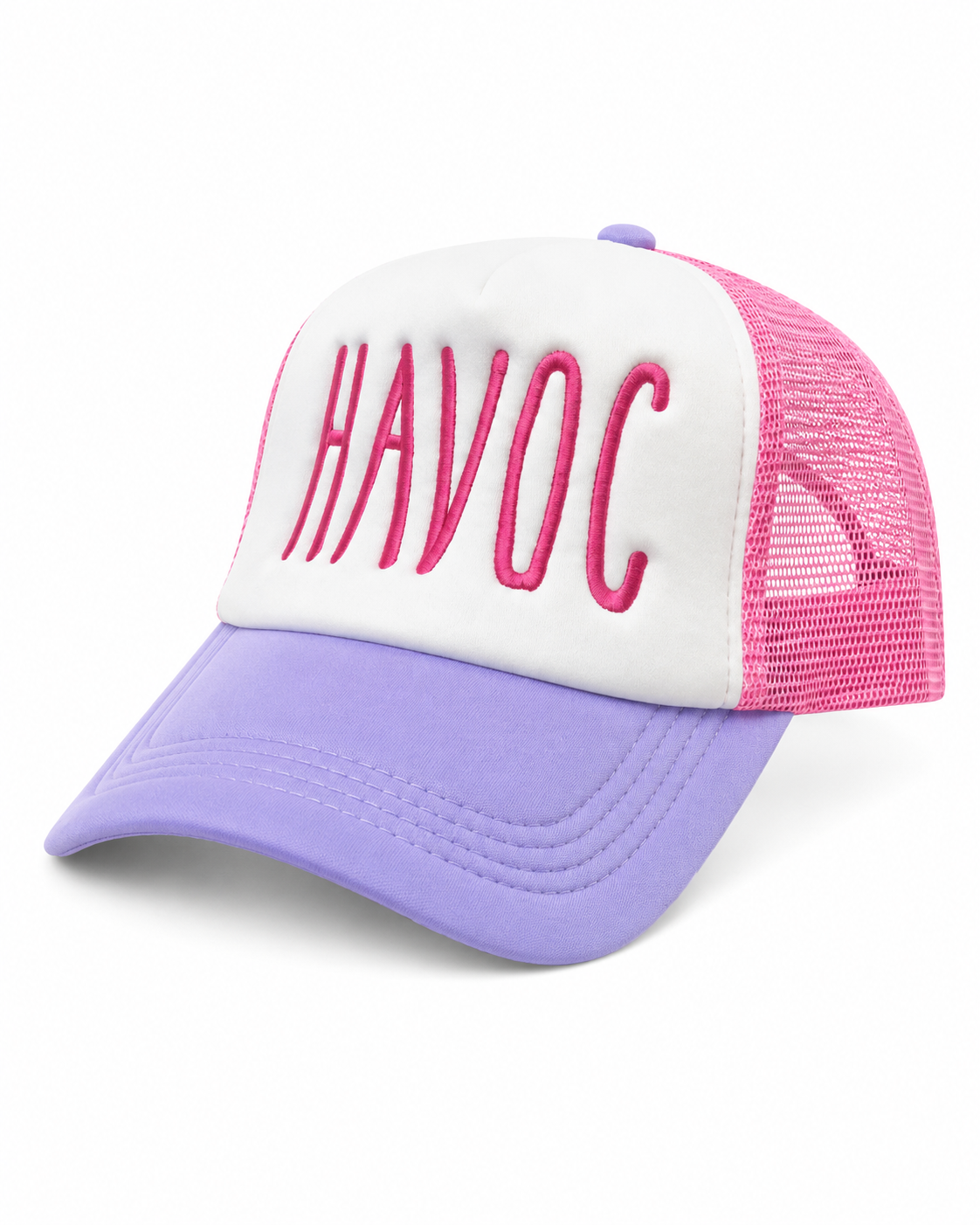 HAVOC Trucker Hat - Pink & Lavender