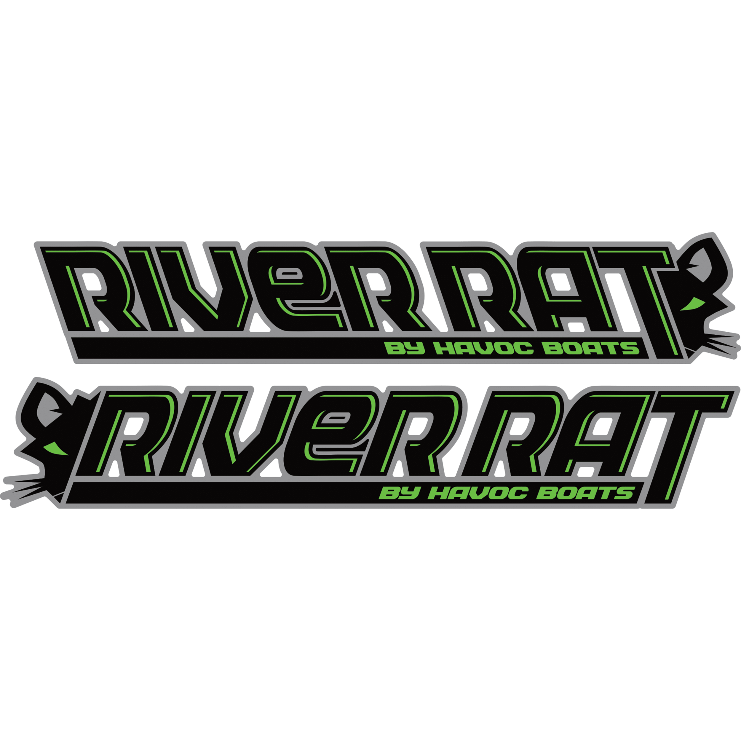 RIVER RAT LOGO DECAL SET – 28.5"