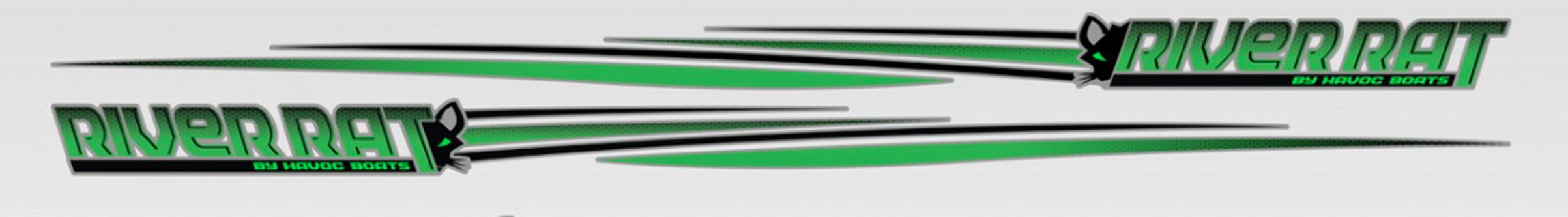 River Rat Logo Decal Set - 113"