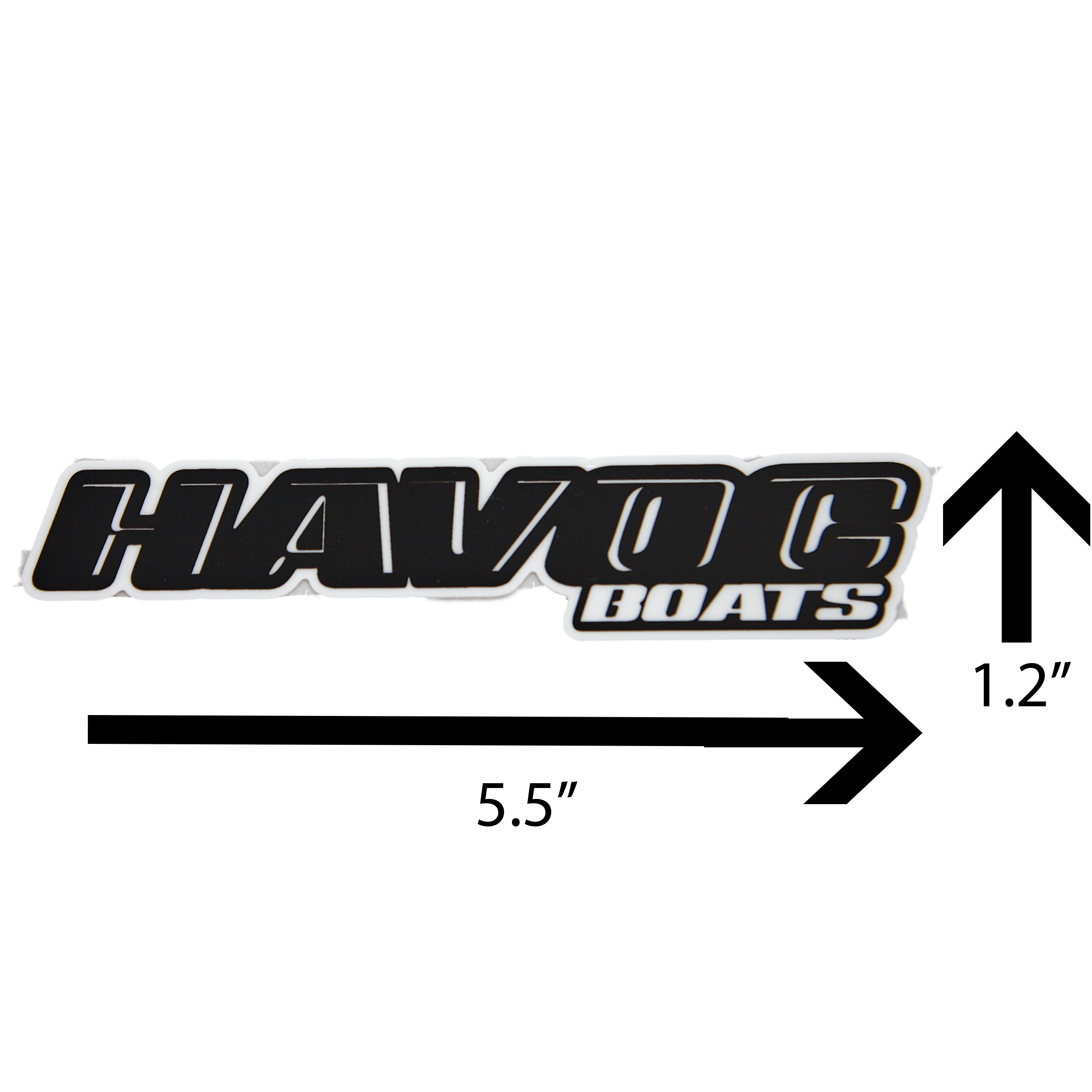 Havoc Logo Sticker 5.5" - Black