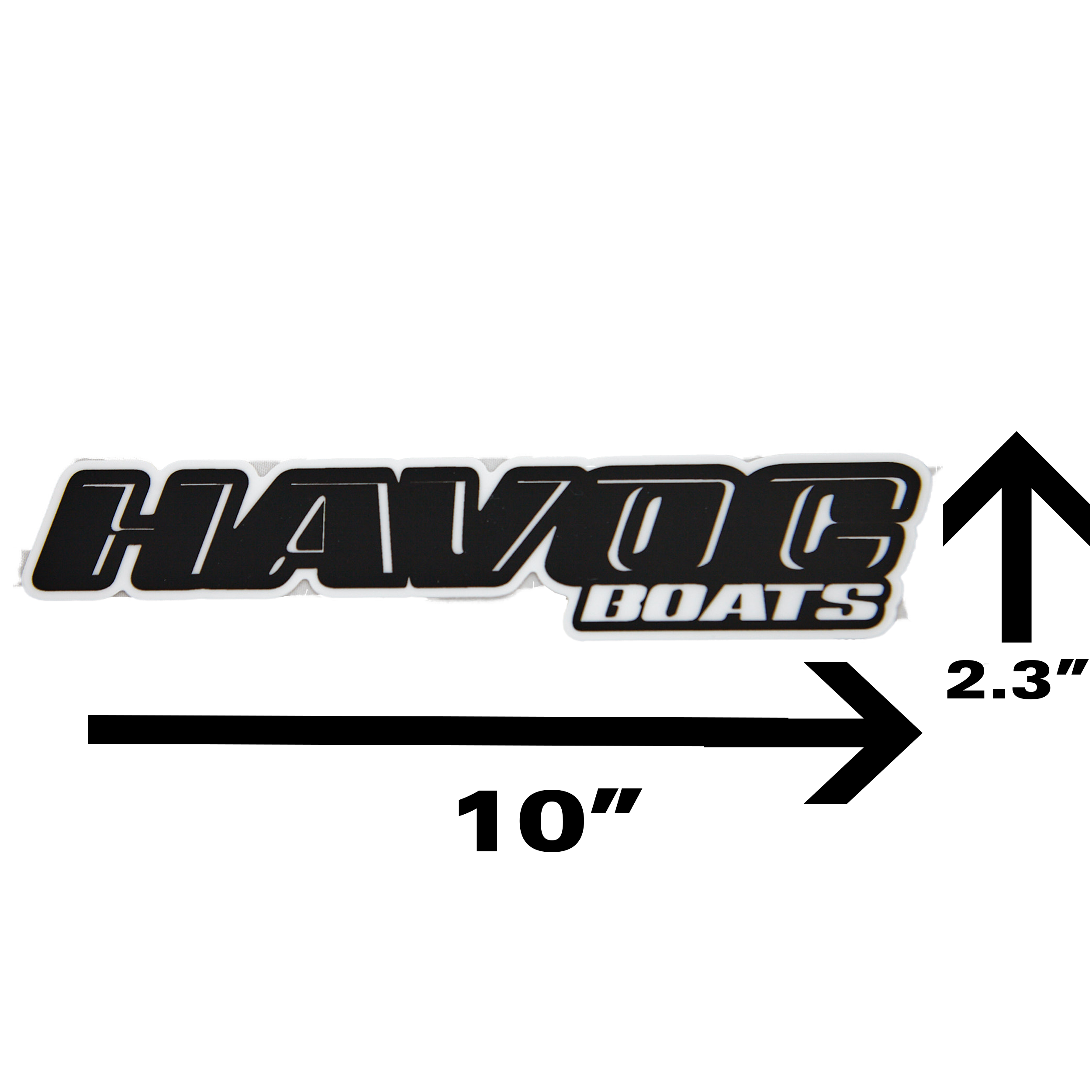 Large Havoc Logo Sticker 10" - Black