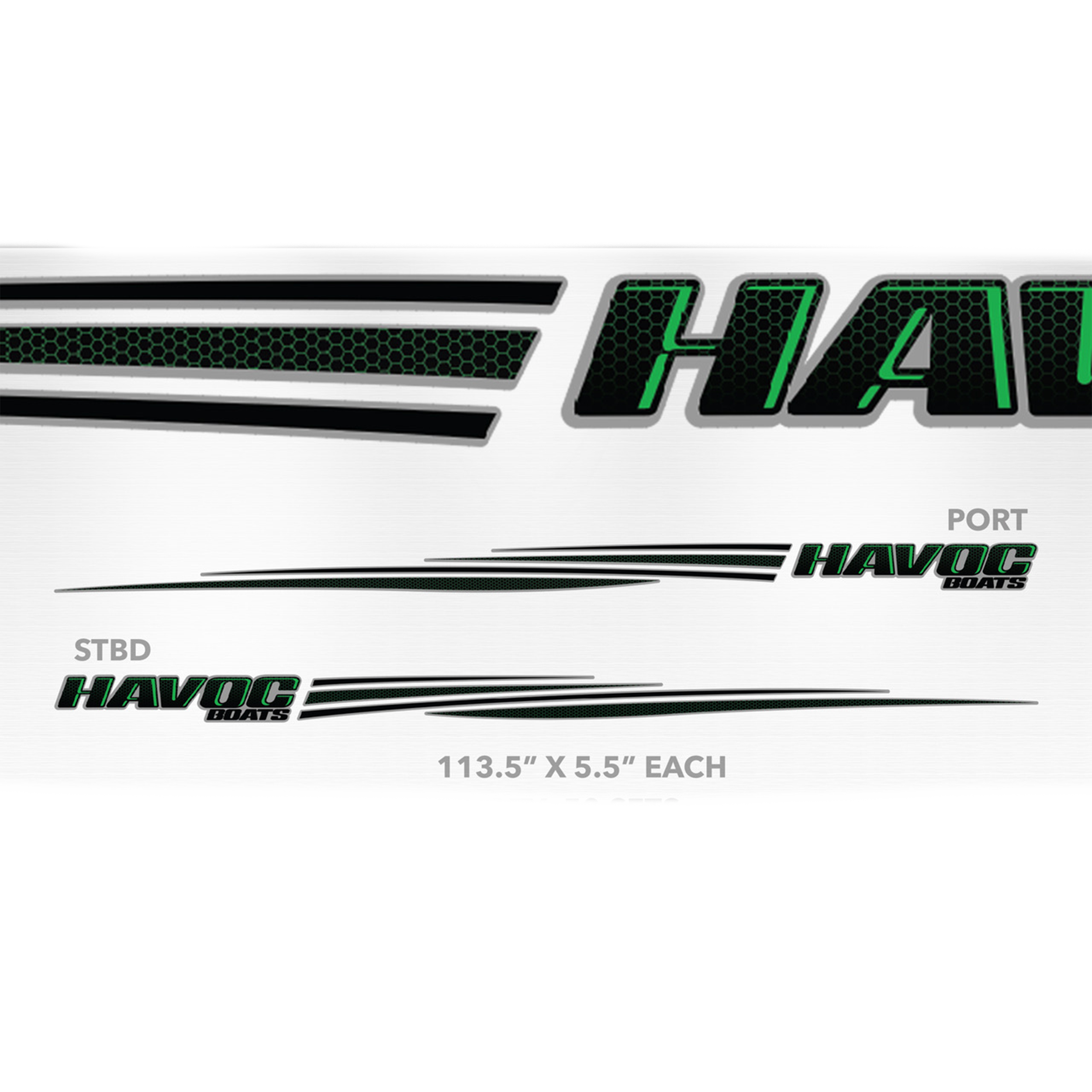 Havoc Logo Decal Set - 113" (Blackout)