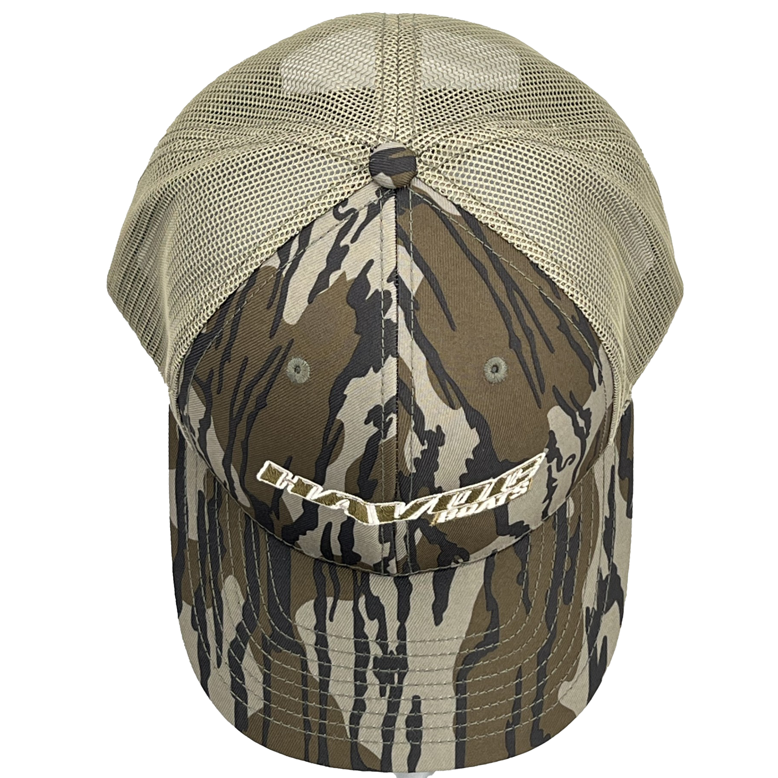 Havoc Mossy Oak Bottomland/Olive Green Trucker Cap