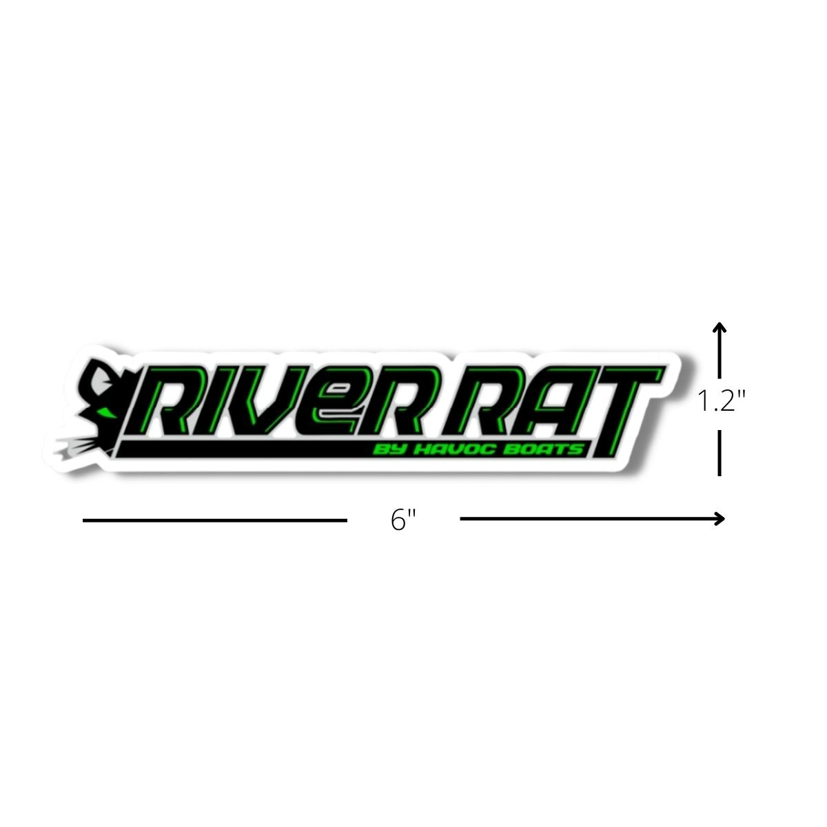River Rat Logo Sticker - 6"