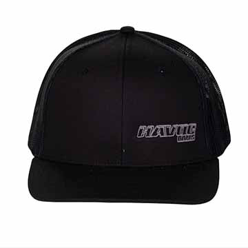 HAVOC Offset Blackout TRUCKER CAP XL