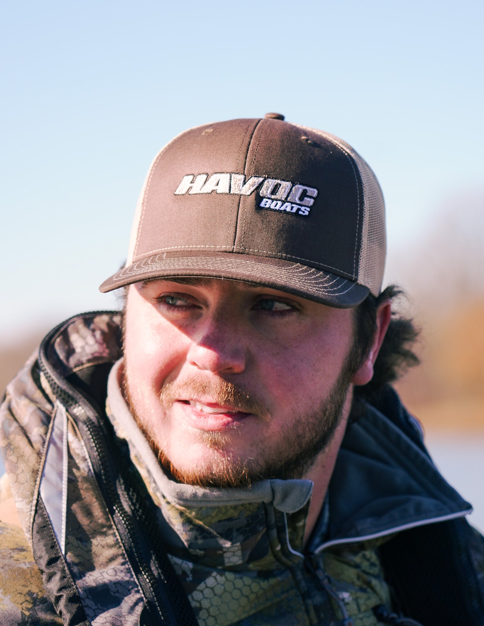 HAVOC Brown/Tan TRUCKER CAP