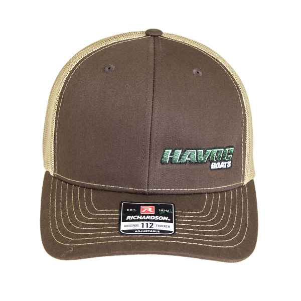 HAVOC Offset Brown/Tan TRUCKER CAP