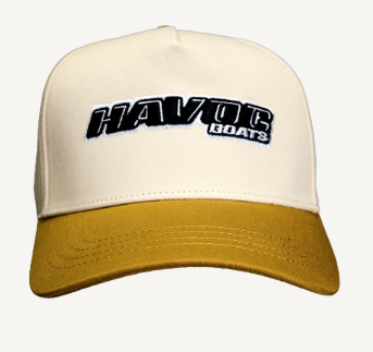 HAVOC Boat TRUCKER CAP - Cream / Brown