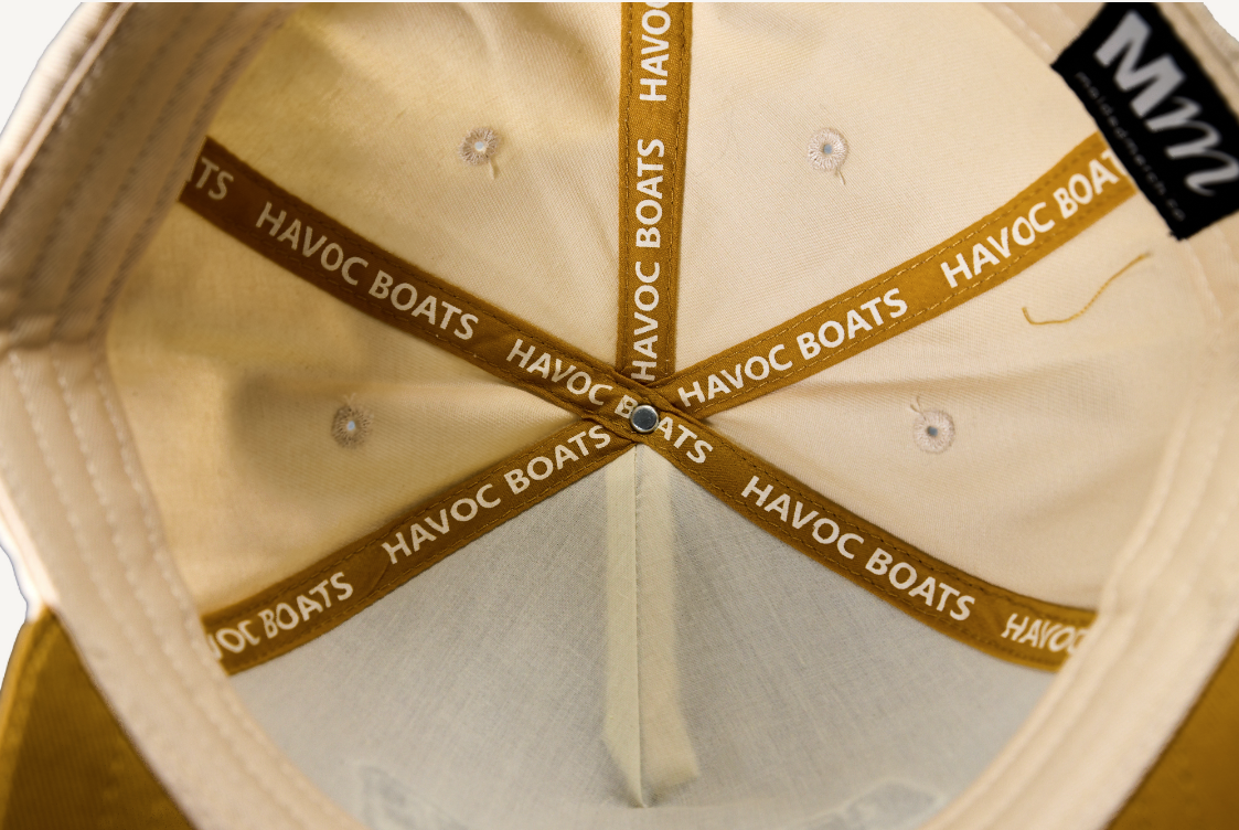 HAVOC Boat TRUCKER CAP - Cream / Brown