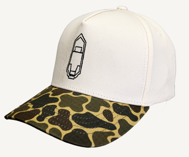 HAVOC Boat TRUCKER CAP - White / Duck Camo