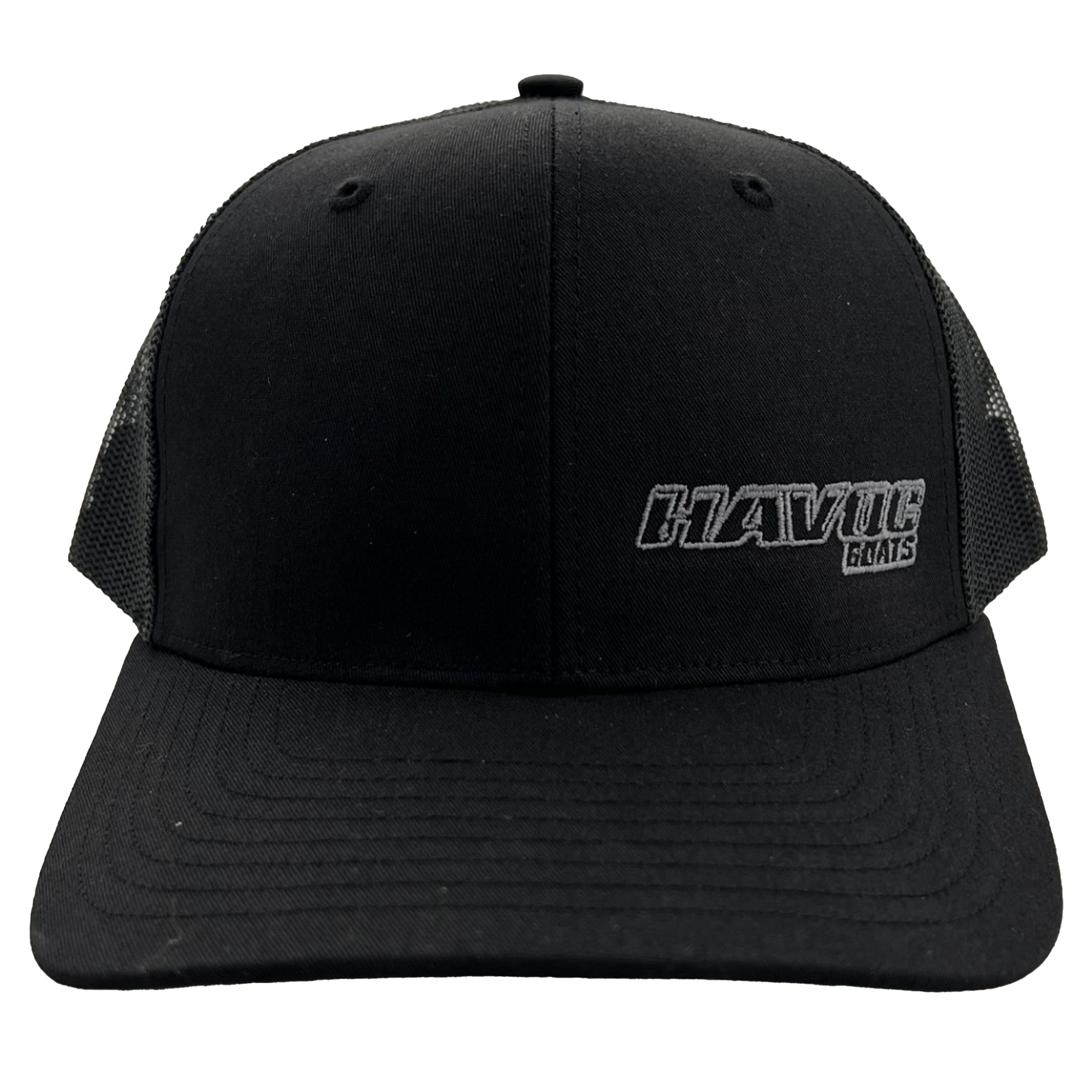 HAVOC Offset Blackout TRUCKER CAP XL