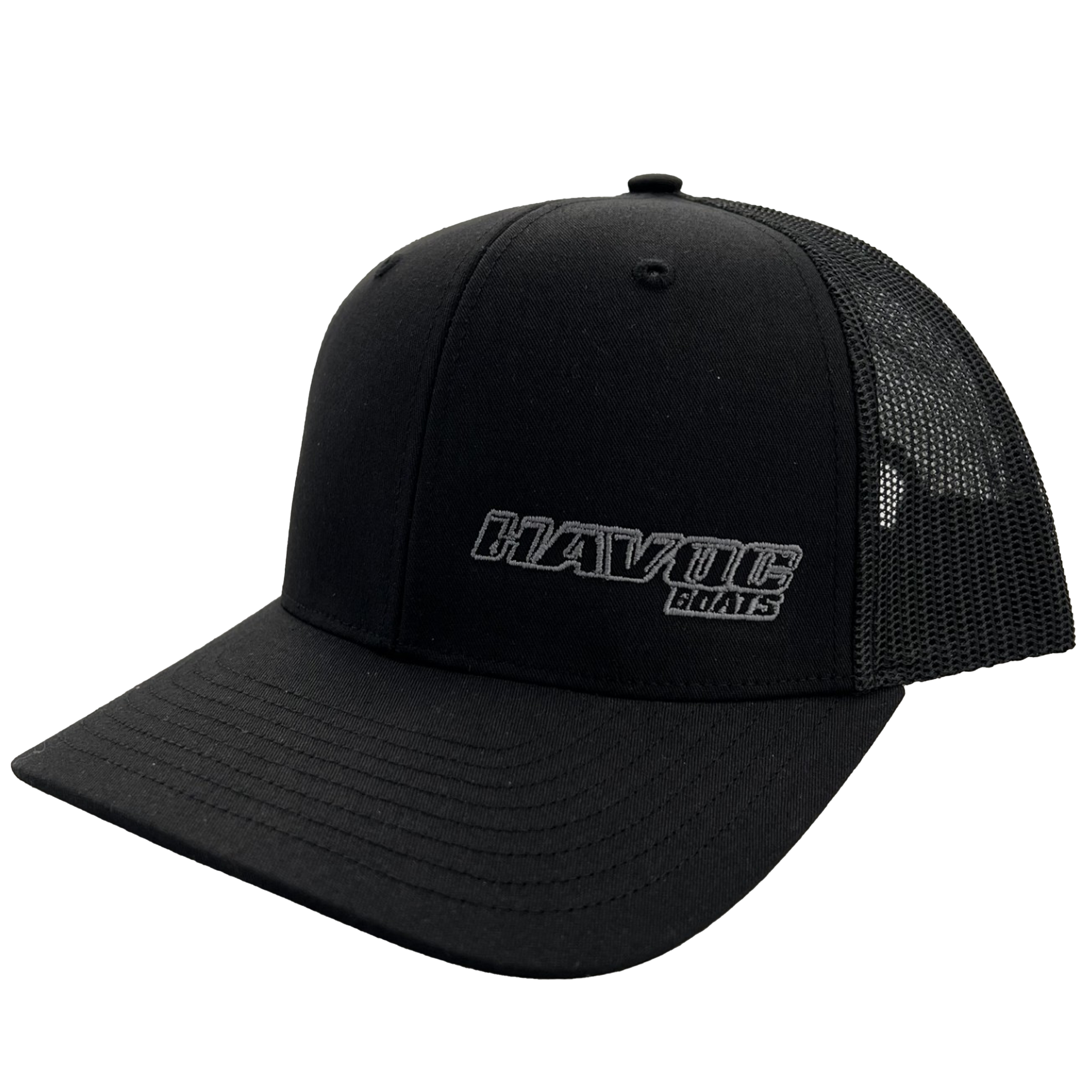 HAVOC Offset Blackout TRUCKER CAP XL